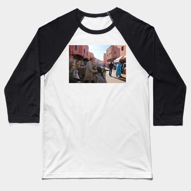 Marrakech - L'Ane Baseball T-Shirt by rollier